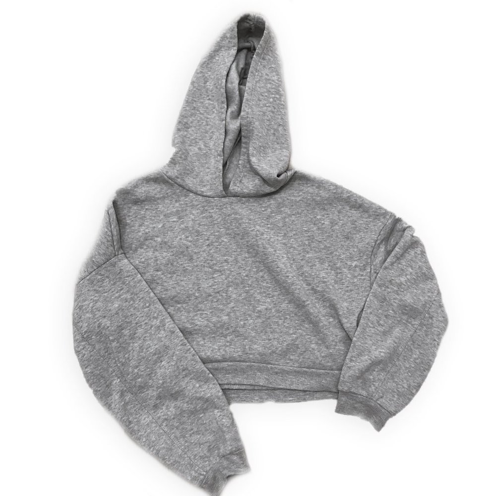 Cropped Heather Gray Sweatshirt